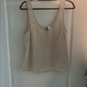 H&M Beige Buttoned Tank Top